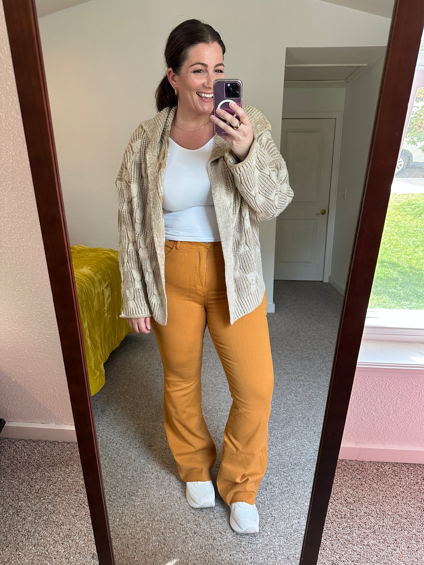 Marigold High Rise Control Top Flare Jeans